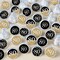 Big Dot of Happiness Adult 80th Birthday - Gold - Birthday Party Small Round Candy Stickers - Party Favor Labels - 324 Count